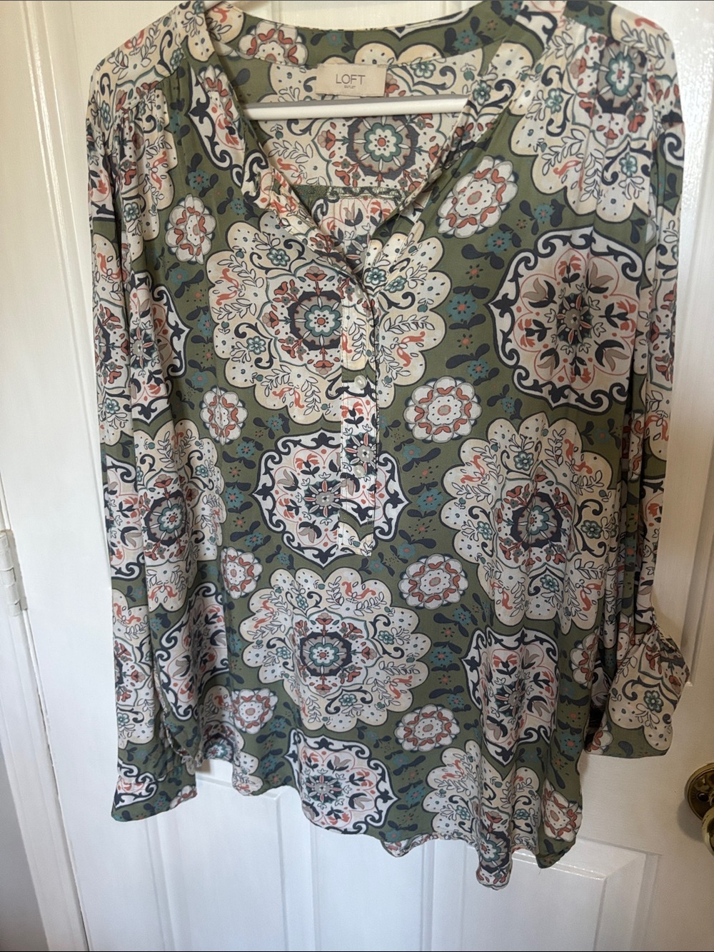 Loft Bohemian Long Sleeve Blouse.